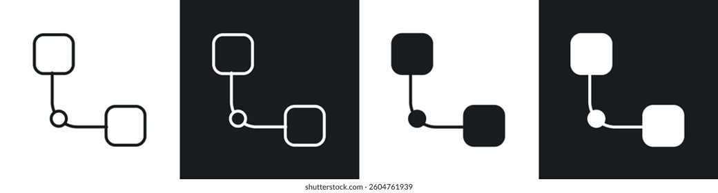 Diagram nested icons in flat and linear vector illustration on white background.
