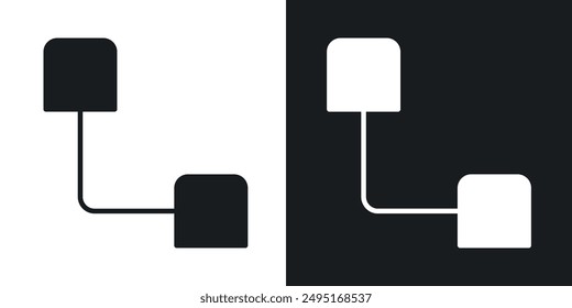 Diagrama del conjunto de iconos de Vector anidado en estilo sólido.