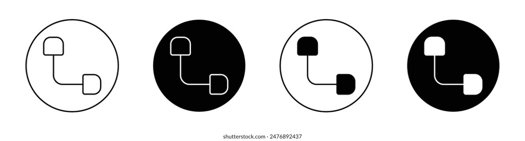 Diagrama de símbolo de Vector anidado en estilo plano.