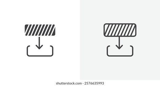 Diagram next icon set in black flat solid and outlined style.