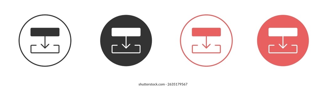 Diagram next icon vector design template simple and clean style