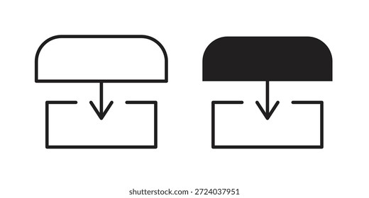 Diagramm nächste Symbole, Linienvektor. fester Symbolsatz