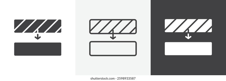 Diagram next icons in Thin line black color. flat simple vector symbols illustration.