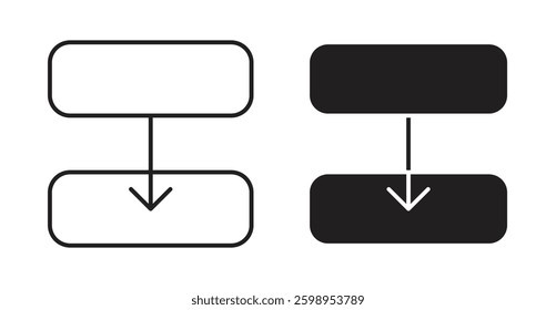 Diagram next vector line icon illustration collection.