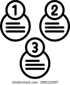 Diseño de iconos de esquema de diagrama
