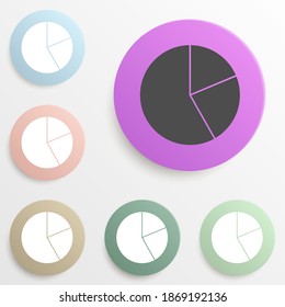 diagram pie badge color set. Simple glyph, flat vector of web icons for ui and ux, website or mobile application