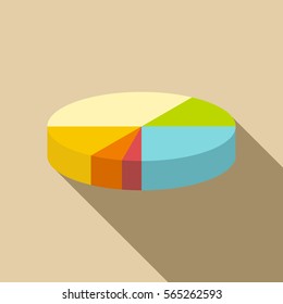 Diagram pie chart icon. Flat illustration of diagram pie chart vector icon for web design