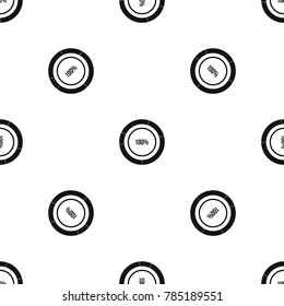 Diagram pie chart pattern repeat seamless in black color for any design. Vector geometric illustration