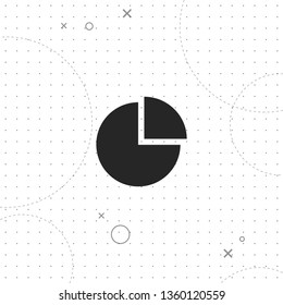 Diagram, pie chart, vector best flat icon on texture background , EPS 10