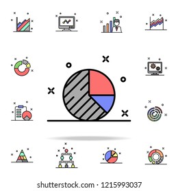 diagram pie colored icon. Business charts icons universal set for web and mobile on white background