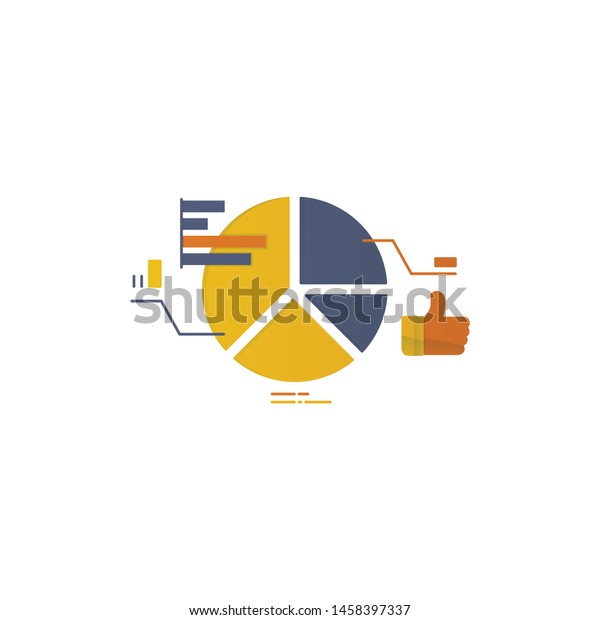 diagram pie
icon. business concept vector. flat
style