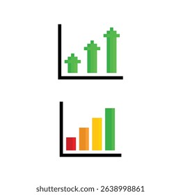 diagram pixel icon graph 8 bit sign business chart 
