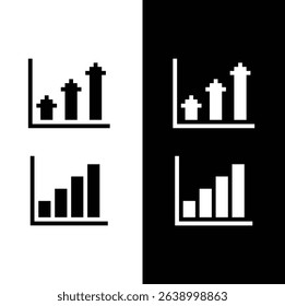 diagram pixel icon graph 8 bit sign business chart 