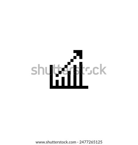 diagram pixel icon graph 8 bit sign 