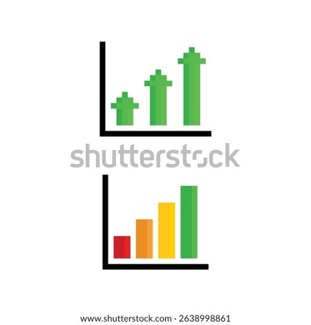 diagram pixel icon graph 8 bit sign business chart 