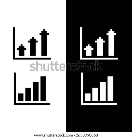 diagram pixel icon graph 8 bit sign business chart 