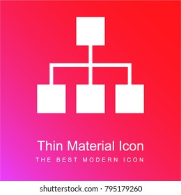 Diagram red and pink gradient material white icon minimal design