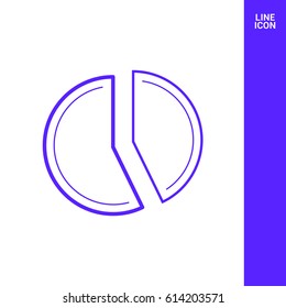 diagram round graphic line vector icon
