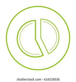 diagram round graphic line vector icon