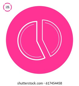 diagram round graphic line vector icon