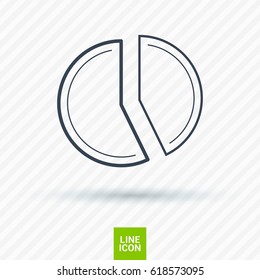 diagram round graphic line vector icon