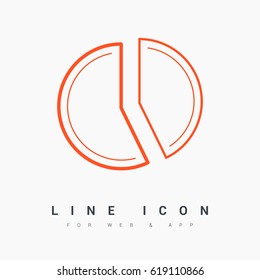 diagram round graphic line vector icon