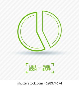 diagram round graphic line vector icon