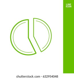 diagram round graphic line vector icon