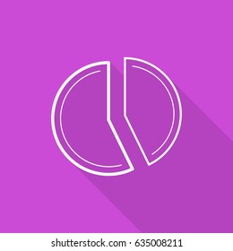 diagram round graphic line vector icon