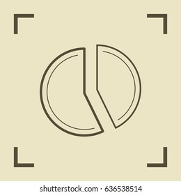 diagram round graphic line vector icon