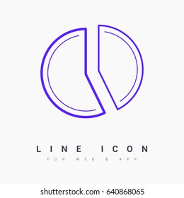 diagram round graphic line vector icon