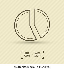 diagram round graphic line vector icon