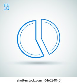 diagram round graphic line vector icon