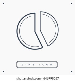 diagram round graphic line vector icon