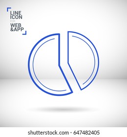 diagram round graphic line vector icon