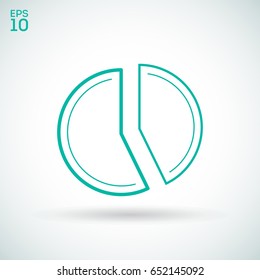 diagram round graphic line vector icon