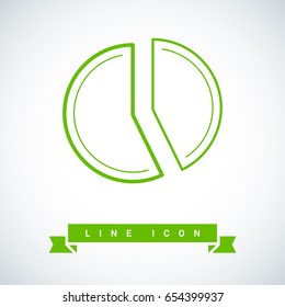 diagram round graphic line vector icon