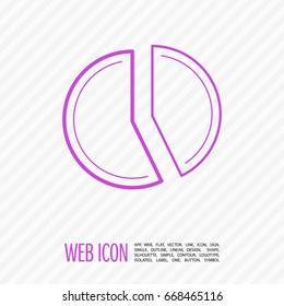 diagram round graphic line vector icon