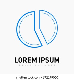 diagram round graphic line vector icon