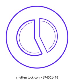 diagram round graphic line vector icon