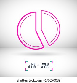 diagram round graphic line vector icon