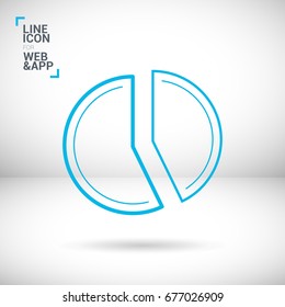 diagram round graphic line vector icon