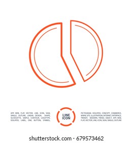 diagram round graphic line vector icon
