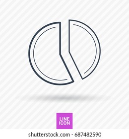 diagram round graphic line vector icon