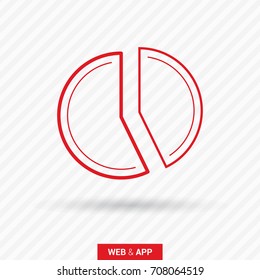 diagram round graphic line vector icon
