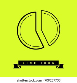 diagram round graphic line vector icon