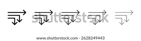 Diagram sankey icon in black. Vector illustration for graphic design