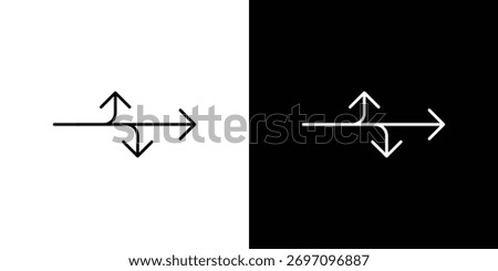 Diagram sankey icon design vector art Illustrations