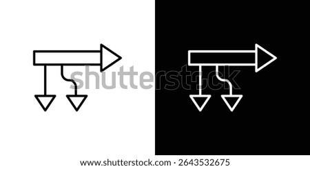 Diagram sankey icon. Graphic Design vector icon. Ui Ux Icons