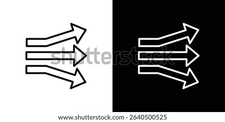 Diagram sankey icon Graphic vector set for ui design